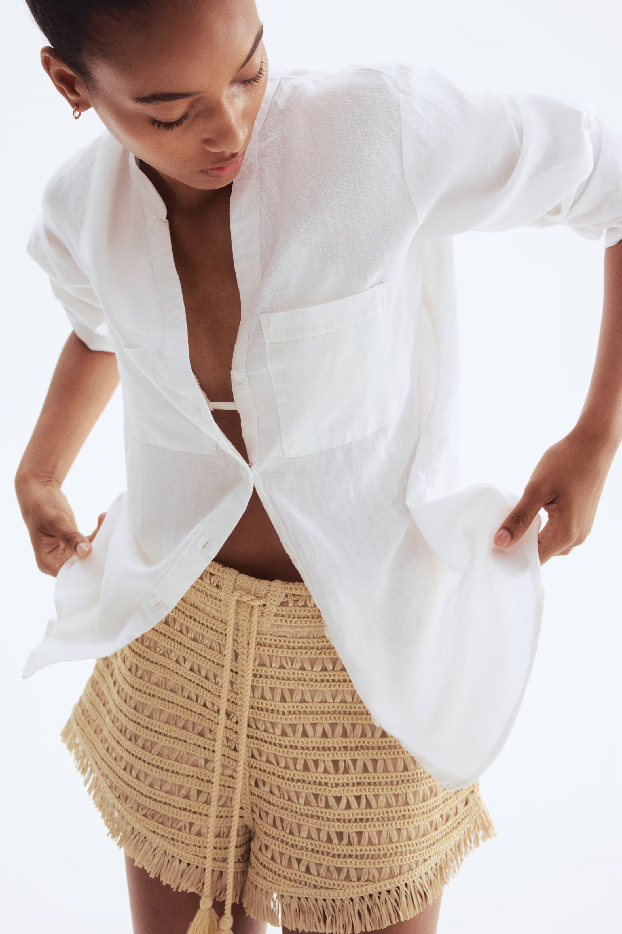 Linen-blend shirt | H&M (US + CA)