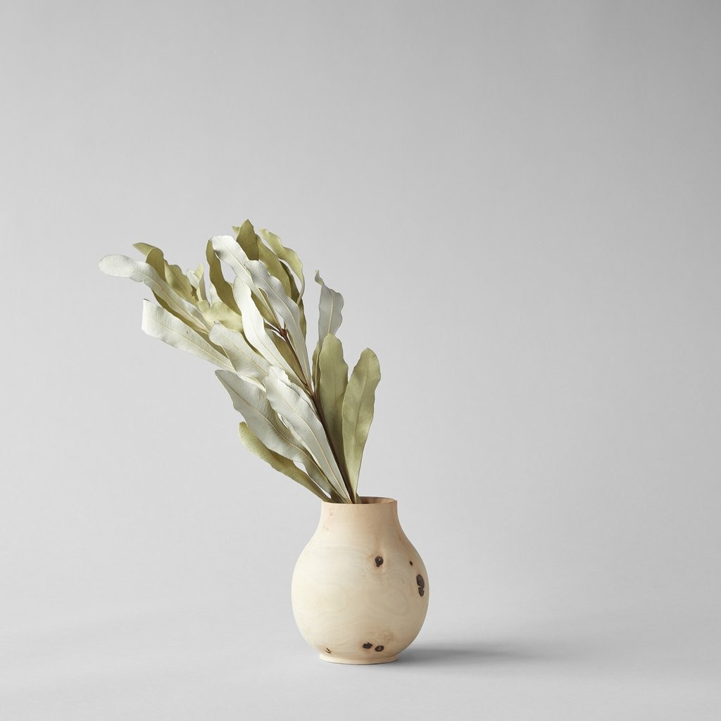 White  Walnut Pear Vase, Medium | Bloomist