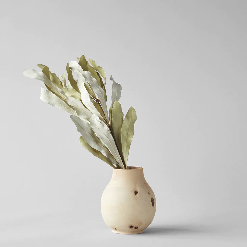 White  Walnut Pear Vase, Medium | Bloomist