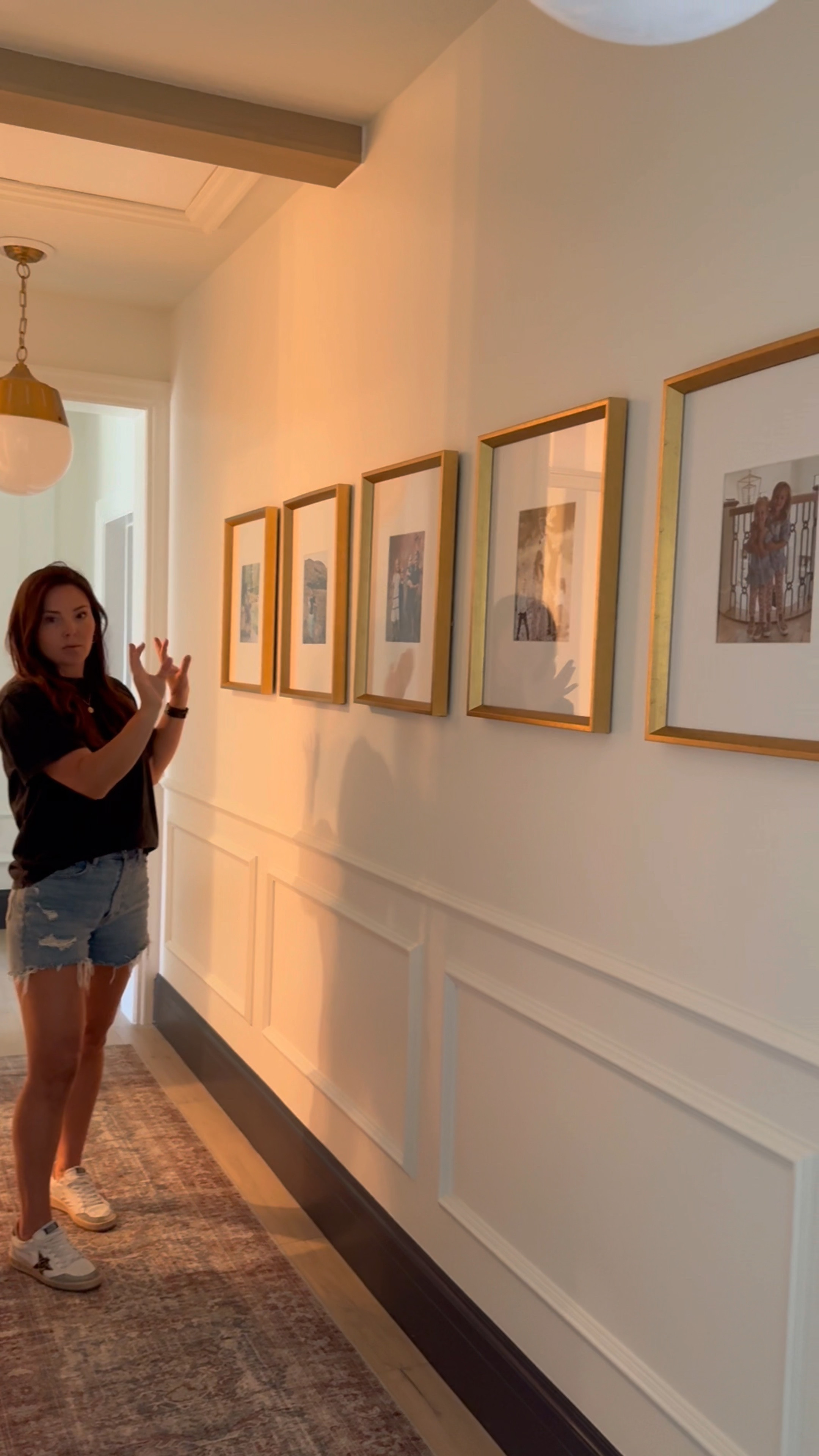 The frames in my upstairs gallery are on sale right now. 15% off the original price. 17.5” W X 21.5” H X 1.25” D. These frames are such good quality and come with the mat installed already. The frame is a gold painted wood so they are more durable and sturdy. I absolutely love them!
My rug (62% off) and pendants (26% off) are on sale too! 

#LTKHome #LTKSaleAlert