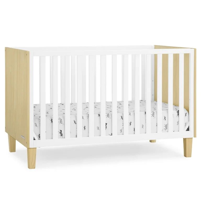 Delta Children Sonny 4-in-1 Convertible Baby Crib, Natural/Bianca White | Walmart (US)