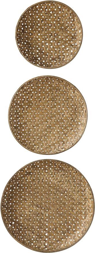 Creative Co-Op Round Bamboo Baskets (Set of 3 Sizes) | Amazon (US)