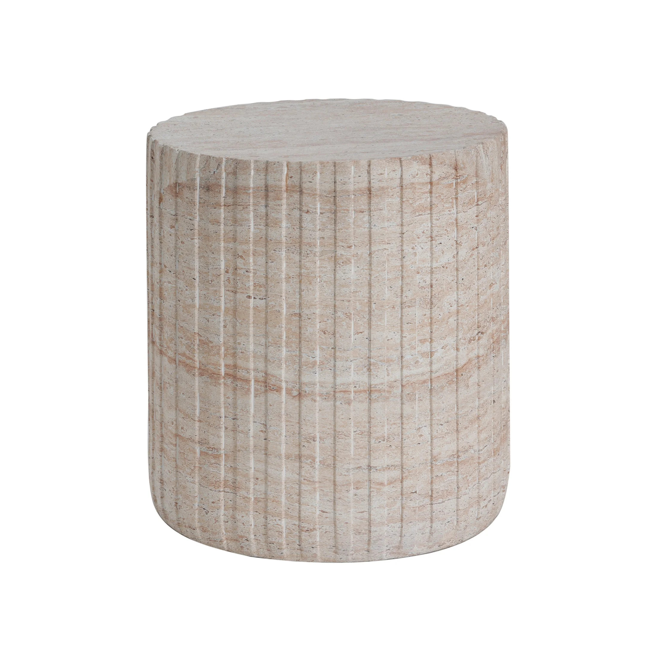 Christopher Knight Home Elegant 15.75" Outdoor Lightweight Concrete Round Side Table, Travertine ... | Walmart (US)