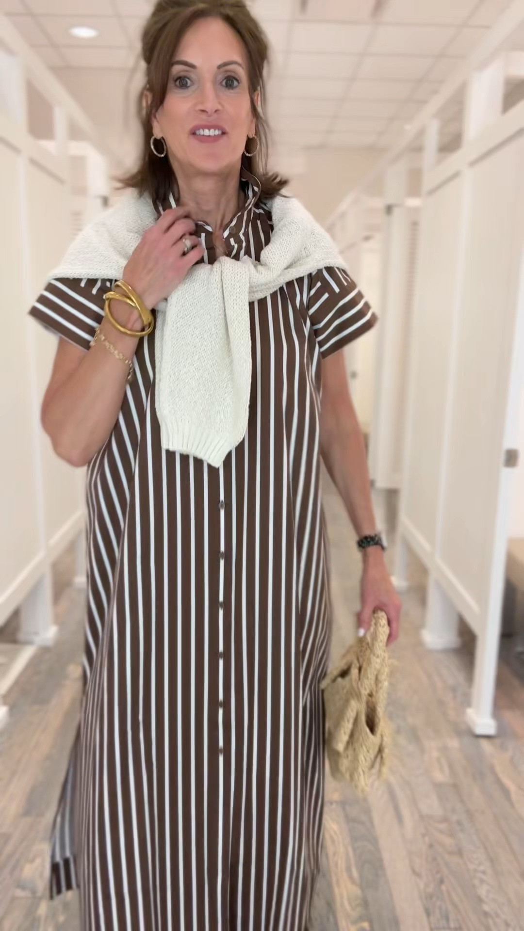 Shirt dress - size medium 

Sandals discount: F4_ANNIE

#LTKTall #LTKMidsize #LTKSaleAlert