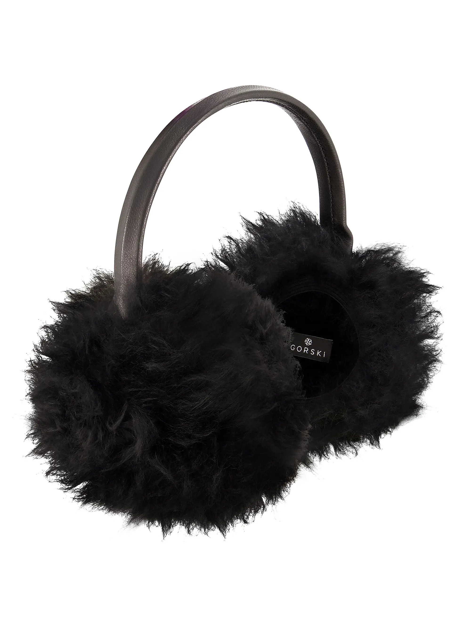 Select Cashmere Goat Earmuffs with Leather Frame | Saks Fifth Avenue