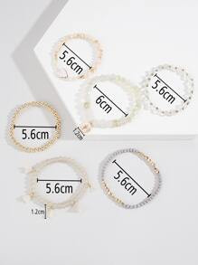 6pcs Tassel Charm Beaded Bracelet
   SKU: sj2204096536171904      
          (3368 Reviews)
     ... | SHEIN