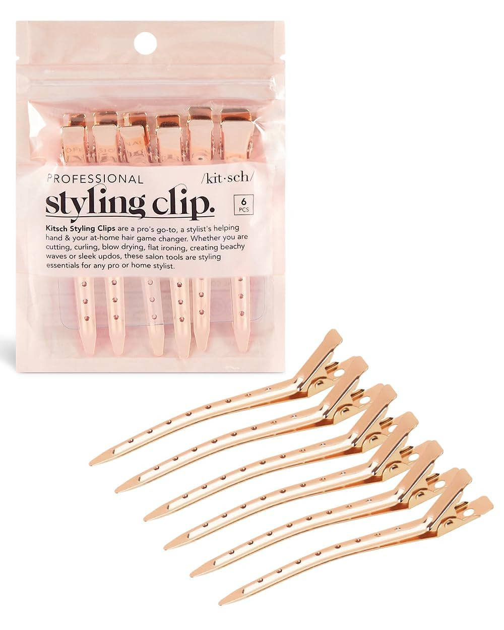 Kitsch Metal Hair Clips for Styling - Alligator Clips for Sectioning, Cutting, Coloring, Blow Dry... | Amazon (US)