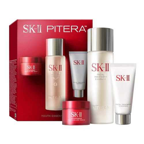 SK-II Youth Essentials Skin Care Set - Includes Facial Cleanser, Facial Essence & SKINPOWER Face Cream - Anti Aging Skin Care Set to Reduce Fine Lines & Improve Uneven Texture (3 Count) | Amazon (US)