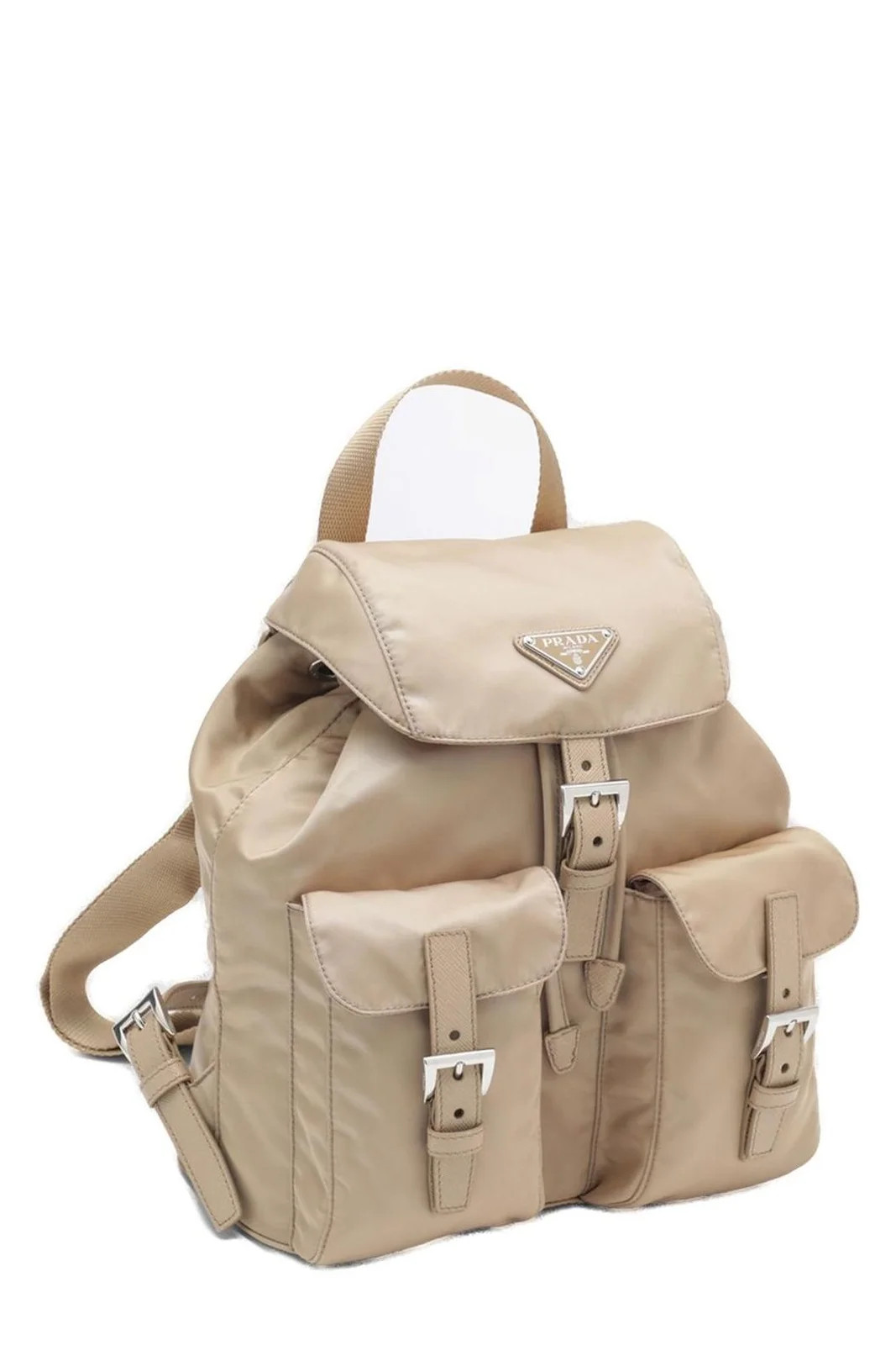 Prada Logo Plaque Small Backpack | Cettire Global