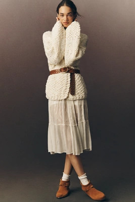 By Anthropologie Hand-Knit Chunky Cardigan Sweater | Anthropologie (US)