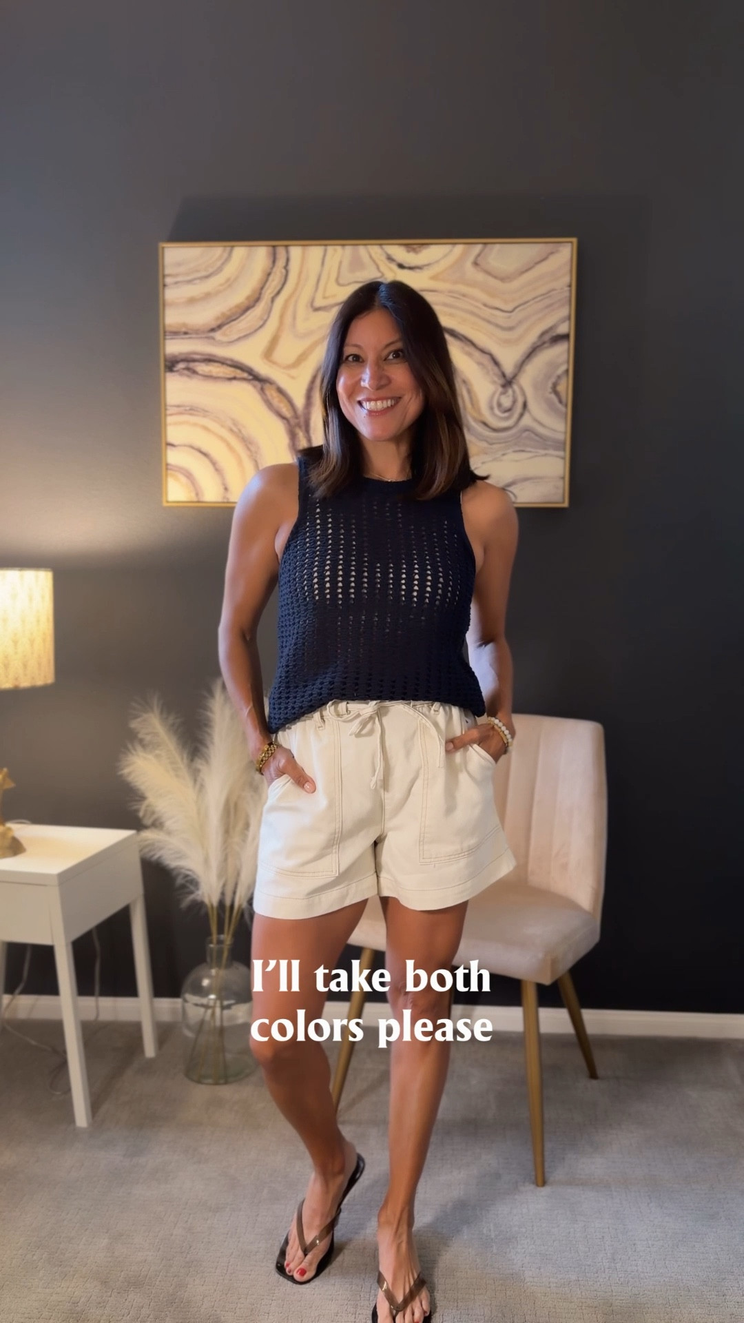 I grabbed the light blue shorts first but wanted the off white too. 
At Walmart 
These sweater tanks are perfect for warm weather. 

Linked other options too 

Wearing xs in top and shorts 
Shoes tts 

#LTKOver40 #LTKTravel #LTKPetite