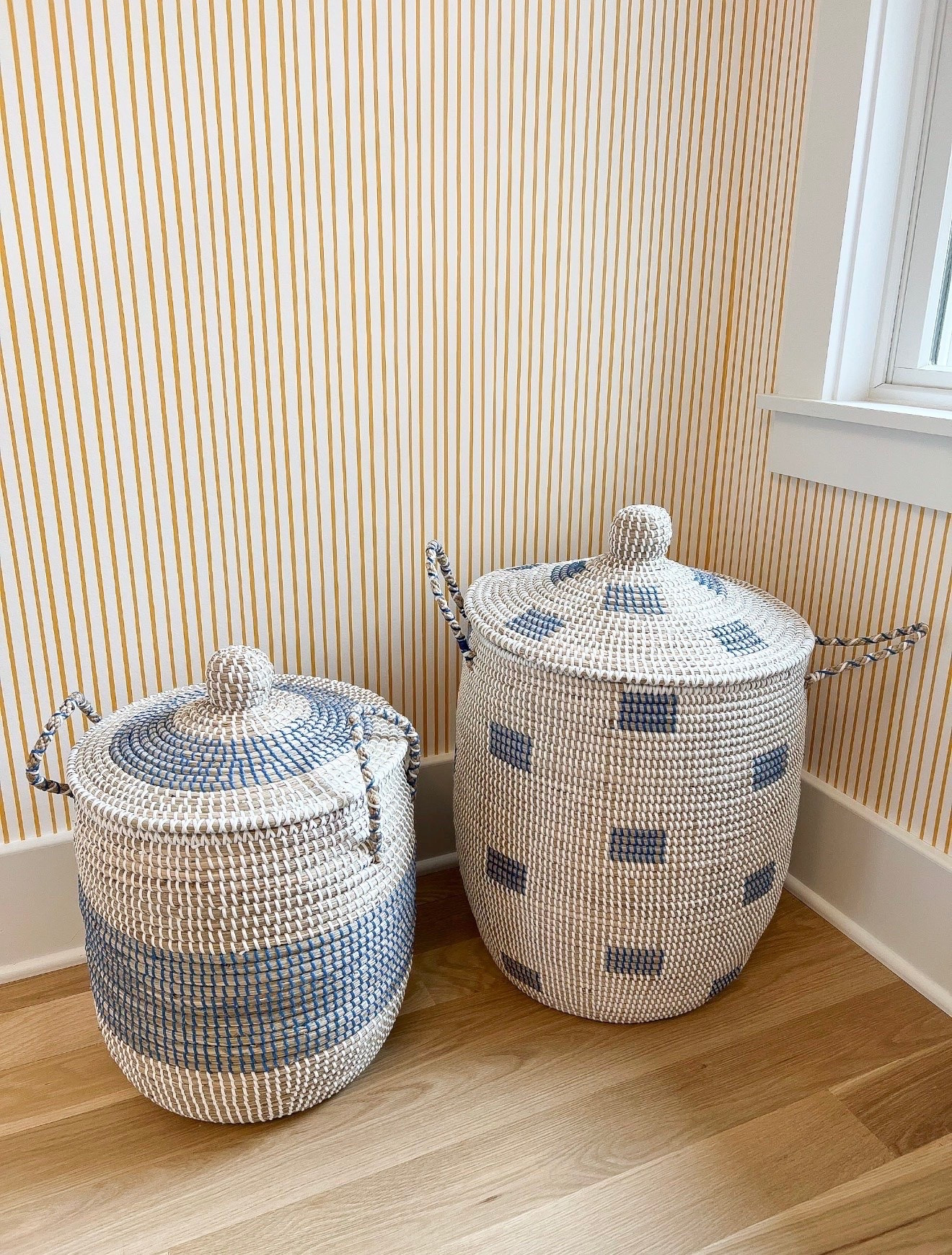 The prettiest storage solution. These woven baskets add texture and a little blue detail while keeping all the everyday clutter tucked away.

woven baskets, storage baskets, home organization, decorative storage, blue home decor, woven decor, laundry basket, bedroom storage, home decor finds, girlonthehudson

#LTKHome #LTKKids #LTKSeasonal