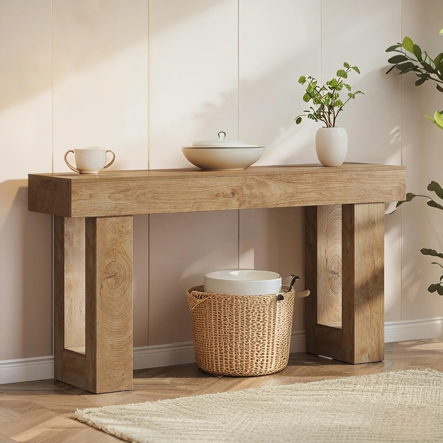 Tribesigns 63-Inch Long Console Table, Farmhouse Entryway Table for Entrance, Hallway, Living Roo... | Walmart (US)