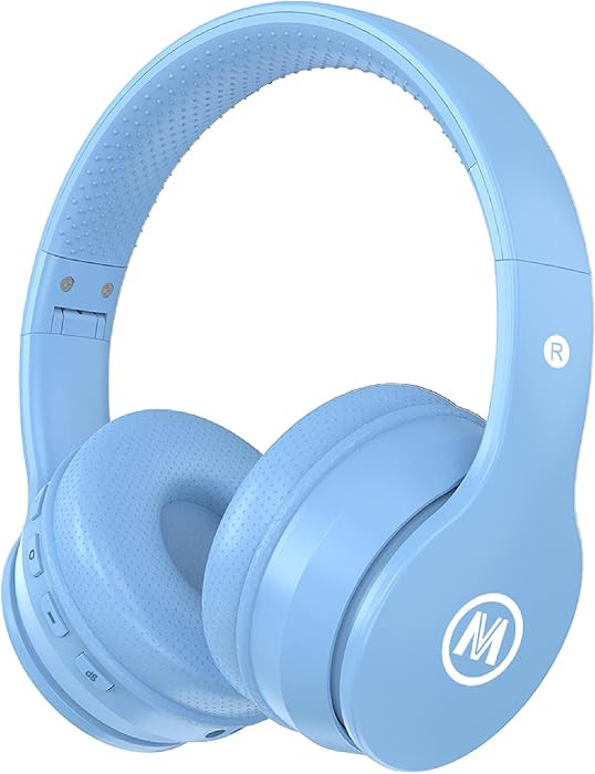 Headphones Bluetooth 5.4 Wireless Over-Ear Foldable Headset, Blue
        Kids, Safe Volume Limit... | Amazon (US)