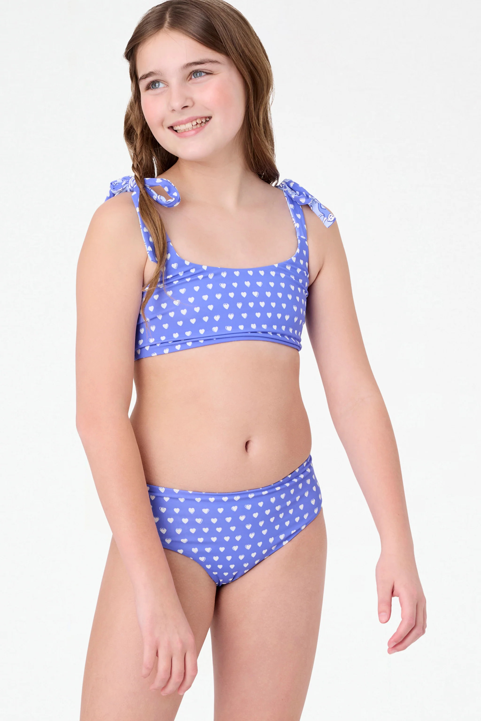 Kids Monkey/Hearts Cora Reversible Bikini | Roller Rabbit | Roller Rabbit