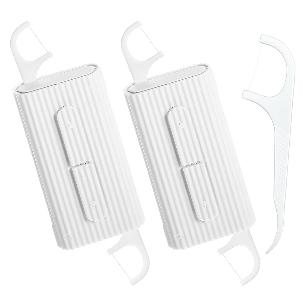 2 Case Portable Dental Floss Dispenser with Adult Flosser Sticks 20 Count, Travel Floss Case for ... | Amazon (US)