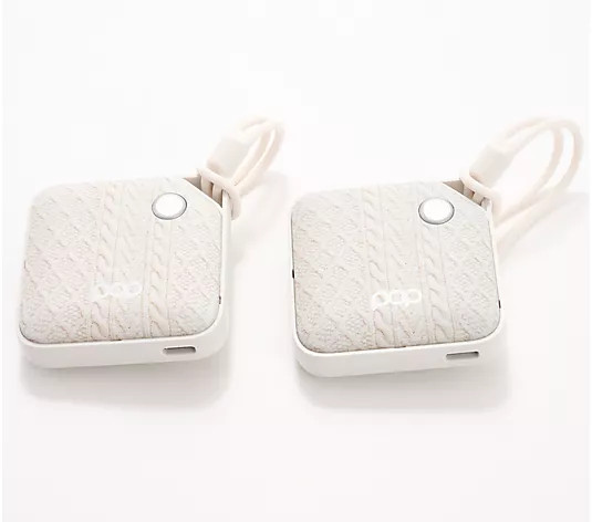 Pop Sonic Set of 2 USB Rechargeable Handwarmers w/ LED Light | QVC