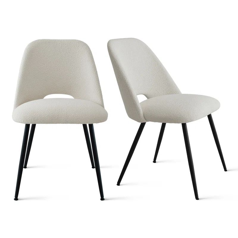 Tapscott Polyester Blend Solid Back Side Chair (Set of 2) | Wayfair North America