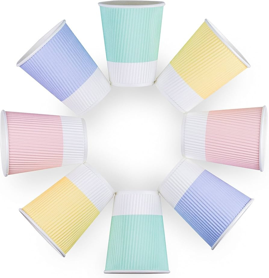 Disposable Coffee Cups With Lids - 12 oz To Go Coffee Cup With Lid (80 Set). Durable Togo Travel ... | Amazon (US)