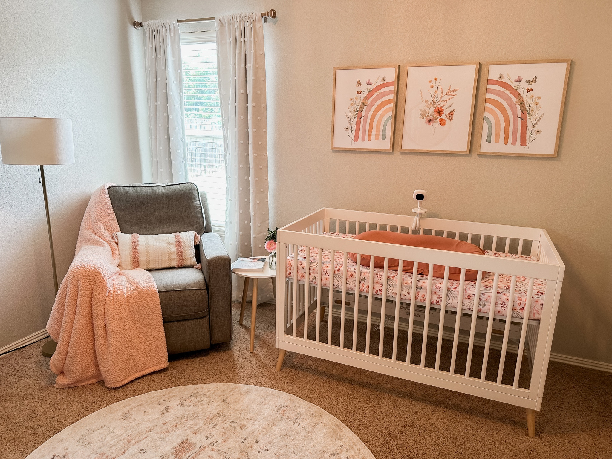 Boho nursery for baby girl💓

Boho, nursery, rainbows, wicker, baby, white, natural, baby girl, floral, greenery, pink, pink and white, affordable, budget, crib, recliner, rug, Nanit camera, snuggle me, 

#LTKfamily #LTKhome #LTKbaby
