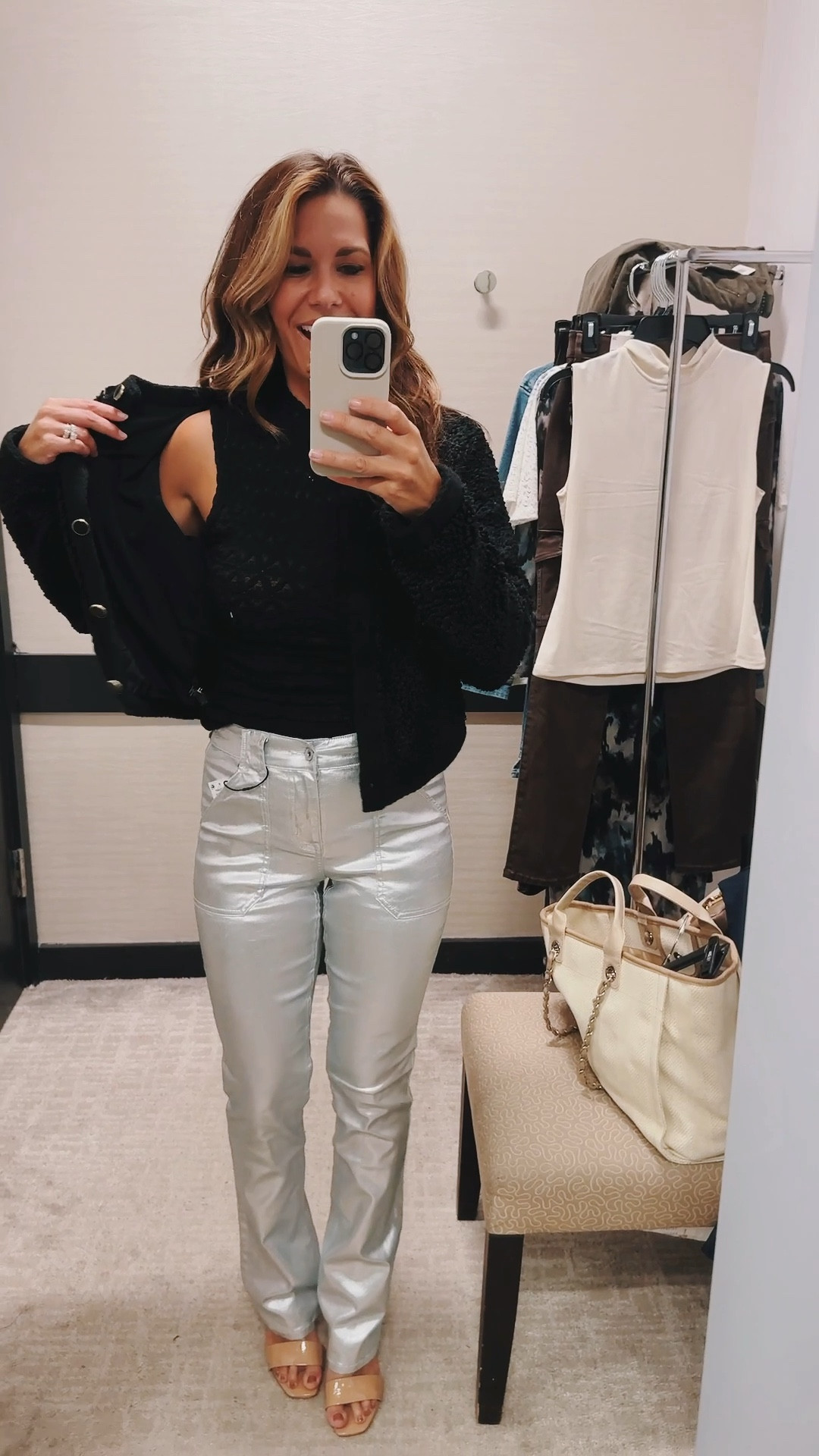 These metallic pants are 🔥! Run TTS 

#LTKFallSale #LTKSeasonal #LTKSaleAlert