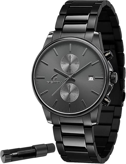 Stylish Stainless Steel Chronograph Watches for Men with a Hefty, Solid-Build Feel — Waterproof... | Amazon (US)