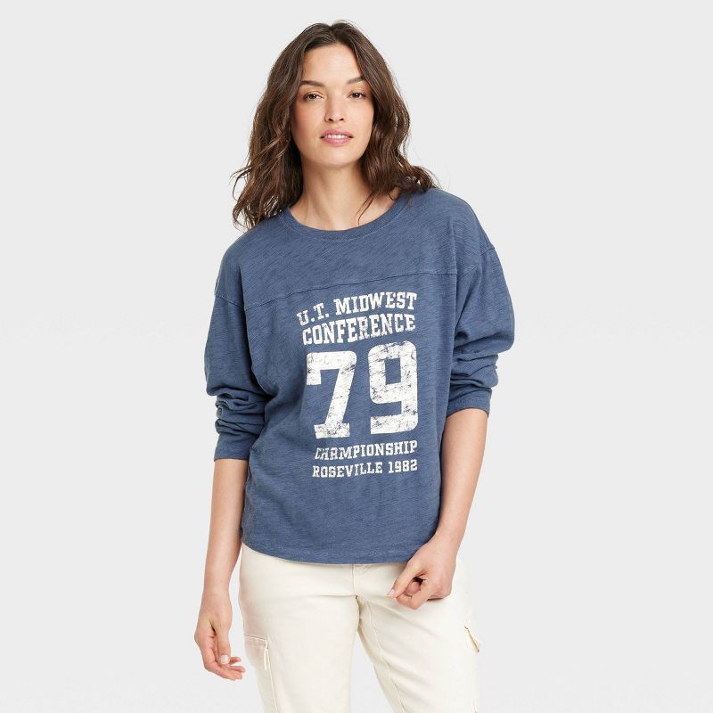 Women's Long Sleeve Varsity T-Shirt - Universal Thread™ | Target