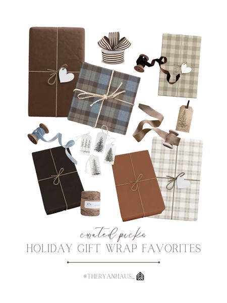 Etsy holiday gift wrap essentials! I love the neutral tones and patterns on all of these papers! Select a velvet ribbon or jute twine and finish it off with a gift tag for the perfect holiday gift! 

#LTKGiftGuide #LTKHoliday #LTKstyletip