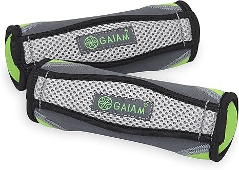 Gaiam Hand Weights for Women & Men Soft Dumbbell Walking Hand Weight Sets with Hand Strap - Walki... | Amazon (US)