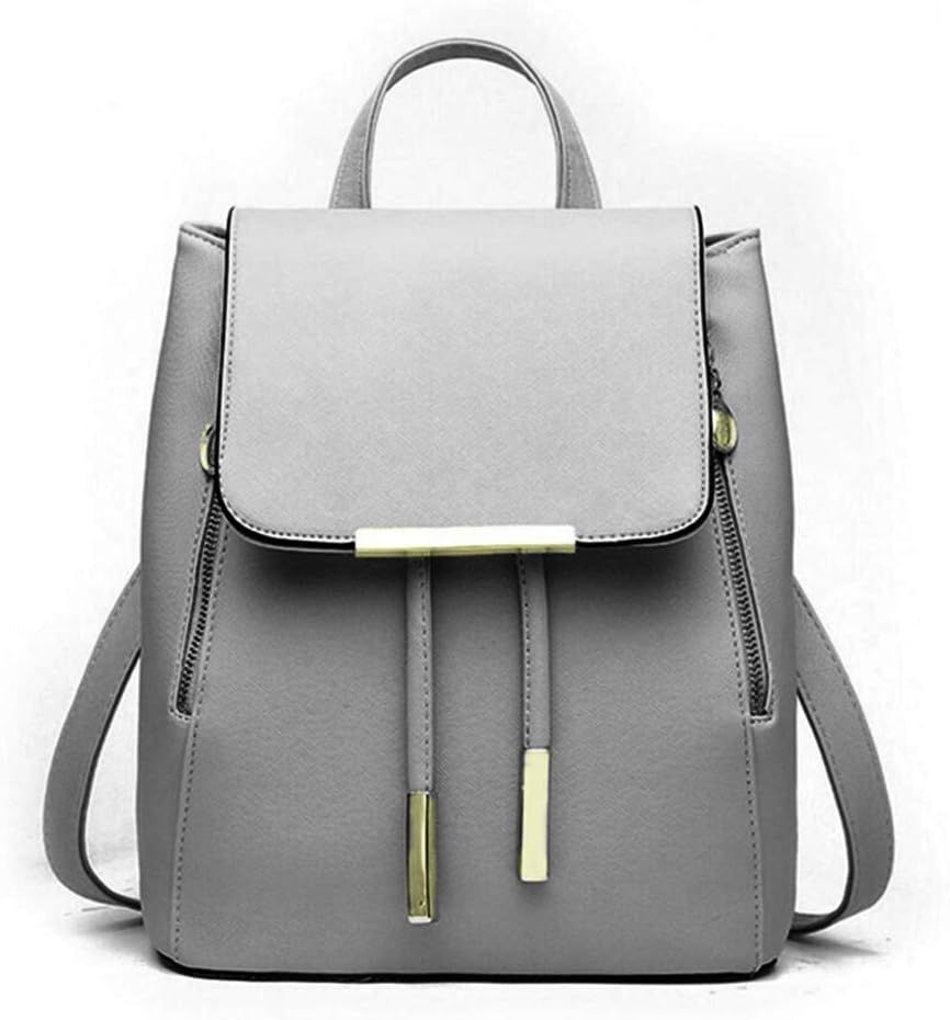 B&E LIFE Fashion Shoulder Bag Rucksack PU Leather Women Girls Ladies Backpack Travel bag (Dark Gr... | Amazon (US)