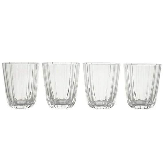 Beautiful Scallop Water Glasses Set of 4 Clear Glass by Drew Barrymore | Walmart (US)