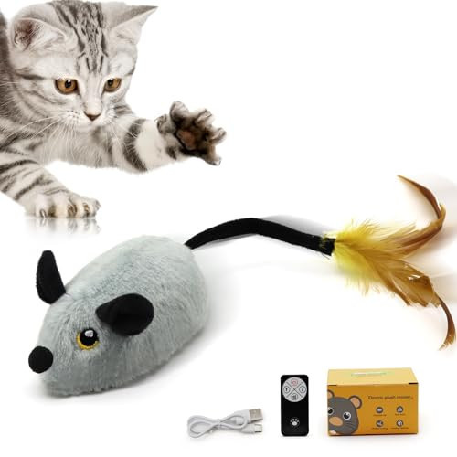 Vayugo Interactive Cat Toys for Indoor Cats, Electric Cat Mouse Toy, Electric Moving Toy for Indoor Cats, Dogs，USB Rechargeable | Amazon (US)