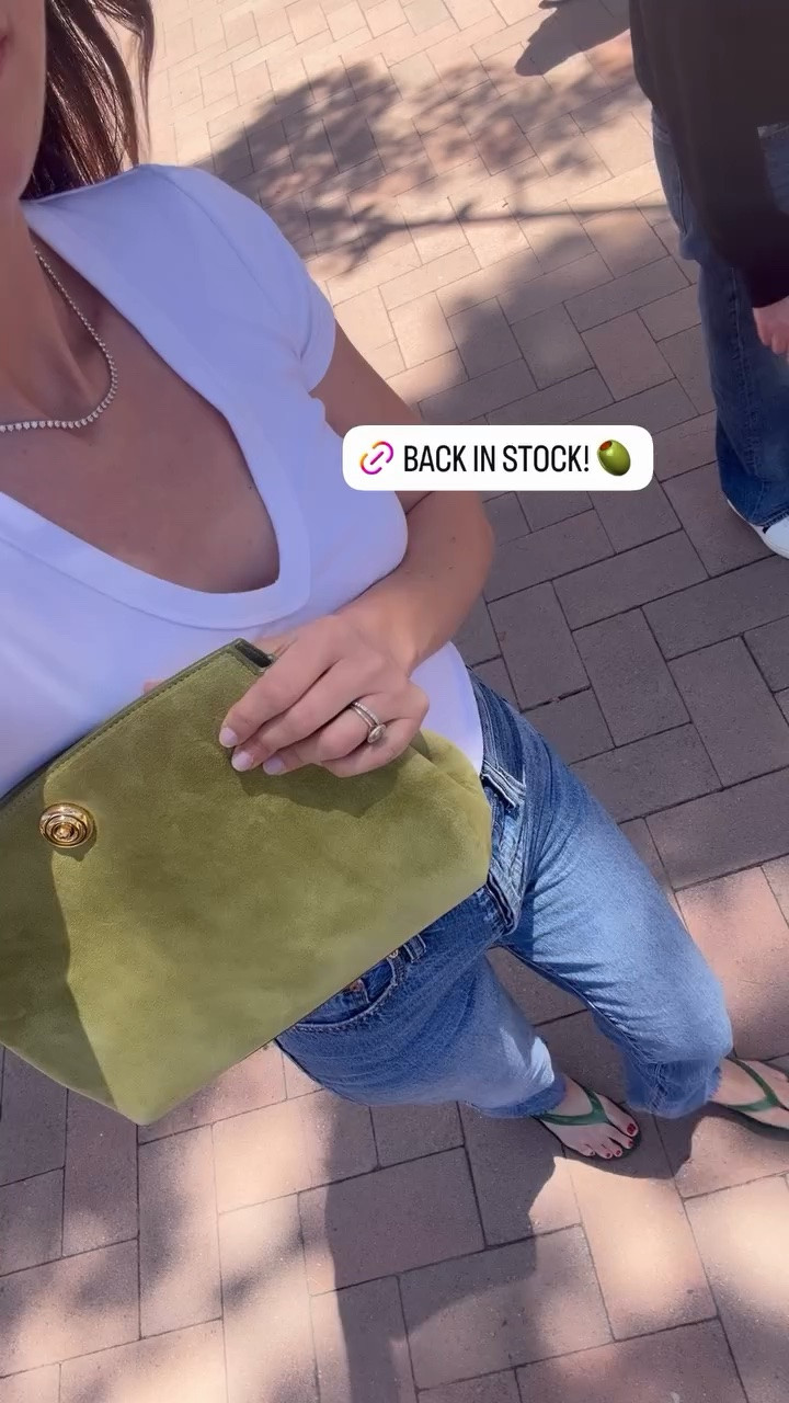 suede pouch is back in stock and i think i need the blue suede.

#LTKootd #LTKSeasonal