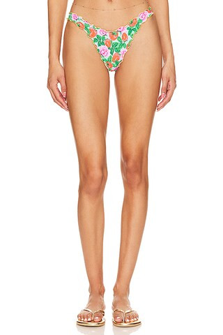 Luli Fama Strawberry Fields Wavy Luxe Bikini Bottom in Multicolor from Revolve.com | Revolve Clothing (Global)