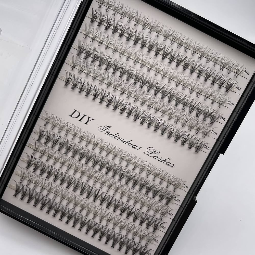 Individual Lashes/Lash Clusters 240pcs 9-14mm Cluster Eyelash Extensions /12 Roots/C Curl /0.07mm... | Amazon (US)
