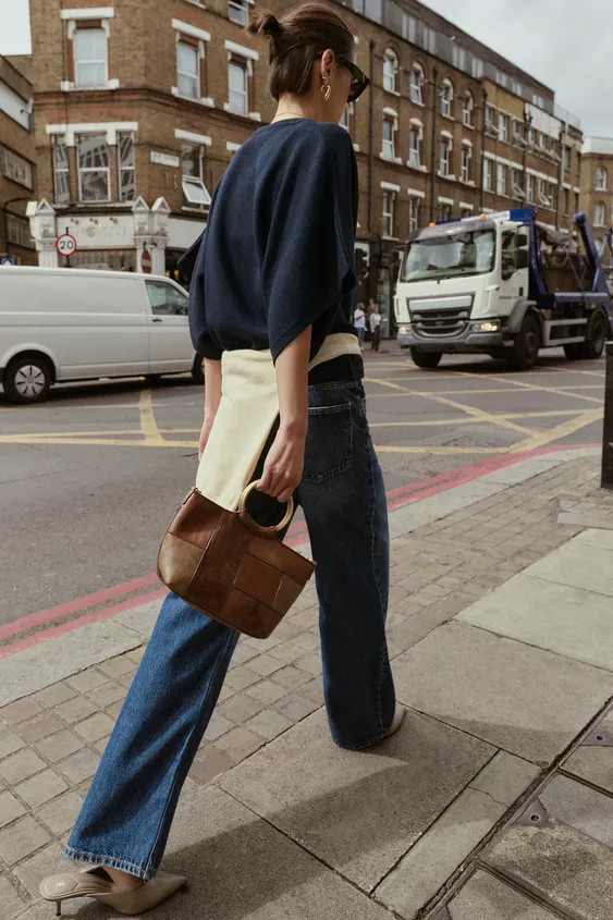 PATCHWORK RIGID HANDLE MINI BUCKET BAG | Zara US