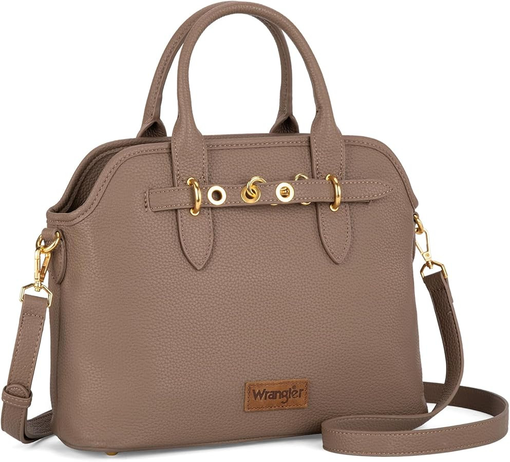 Wrangler Tote Bags for Women Medium Crossbody Purse for Ladies Soft Designer Top-handle Handbags | Amazon (US)