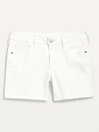 Mid-Rise White Cut-Off Jean Shorts -- 5-inch inseam | Old Navy (US)