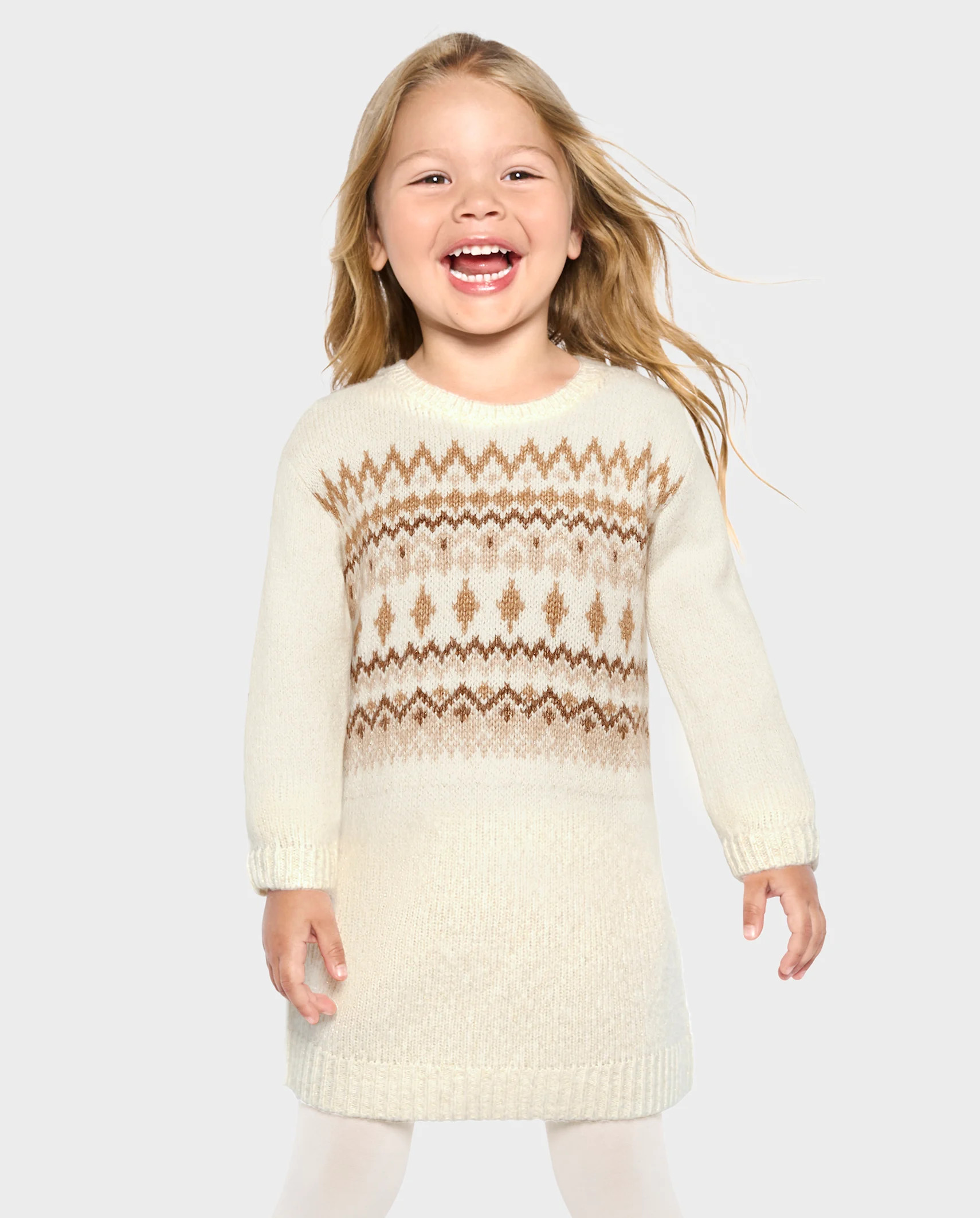 Toddler Girls Mommy And Me Long Sleeve Fairisle Sweater Dress - BUNNYS TAIL | The Children's Plac... | The Children's Place