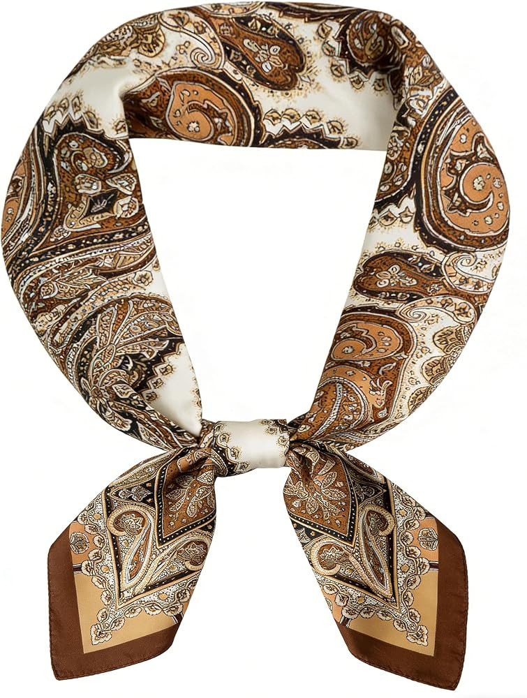 Bandana Scarf for Men Neck Head Western Scarves 27.5" Scarf Cowboy Satin | Amazon (US)