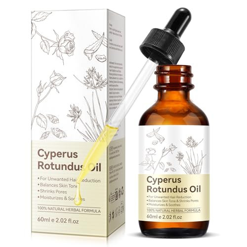 Cyperus Rotundus Oil, Natural Cyperus Rotundus Oil for Hair Removal, Reduces Unwanted Hair Growth, Moisturizes & Soothes The Skin, Reducing Body Hair Growth, Shrink Pores, Suitable for All Skin Types | Amazon (US)