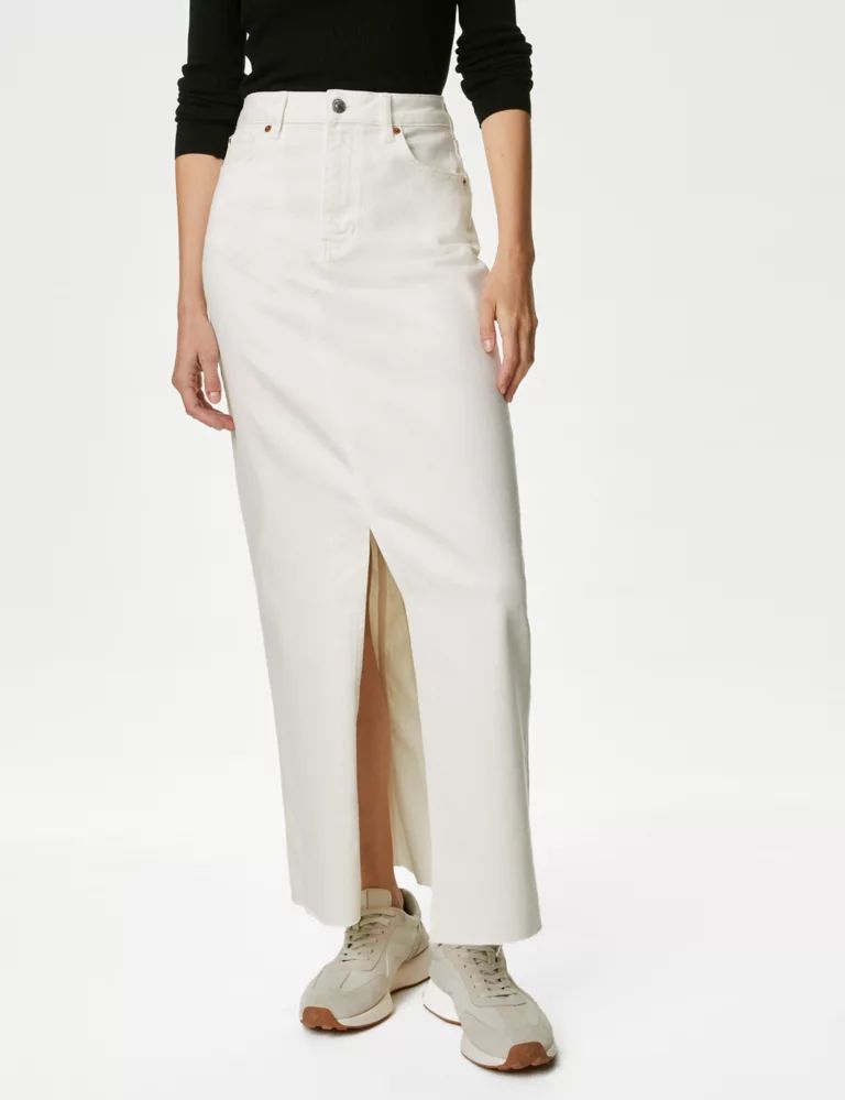 Denim Split Front Maxi Skirt | Marks & Spencer (UK)