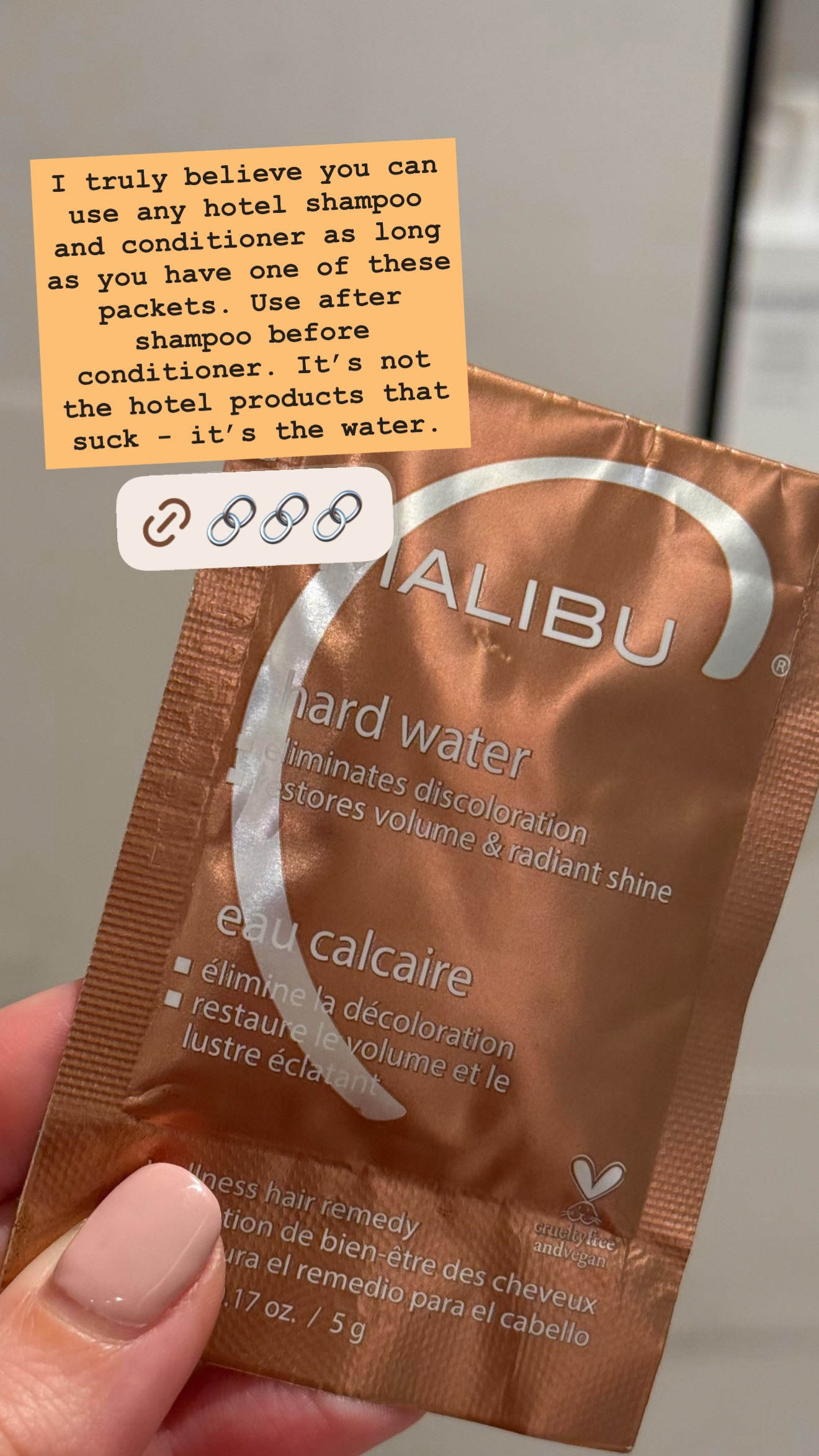 I trulybelieve you can use any hotel shampoo and conditioner aslong as you have one of these packets. 

 