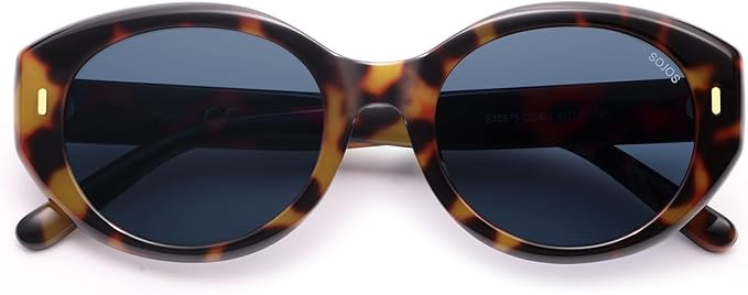 SOJOS Trendy Oval Polarized Sunglasses for Women Classic Round Retro UV Protection Shade SJ2675 | Amazon (US)