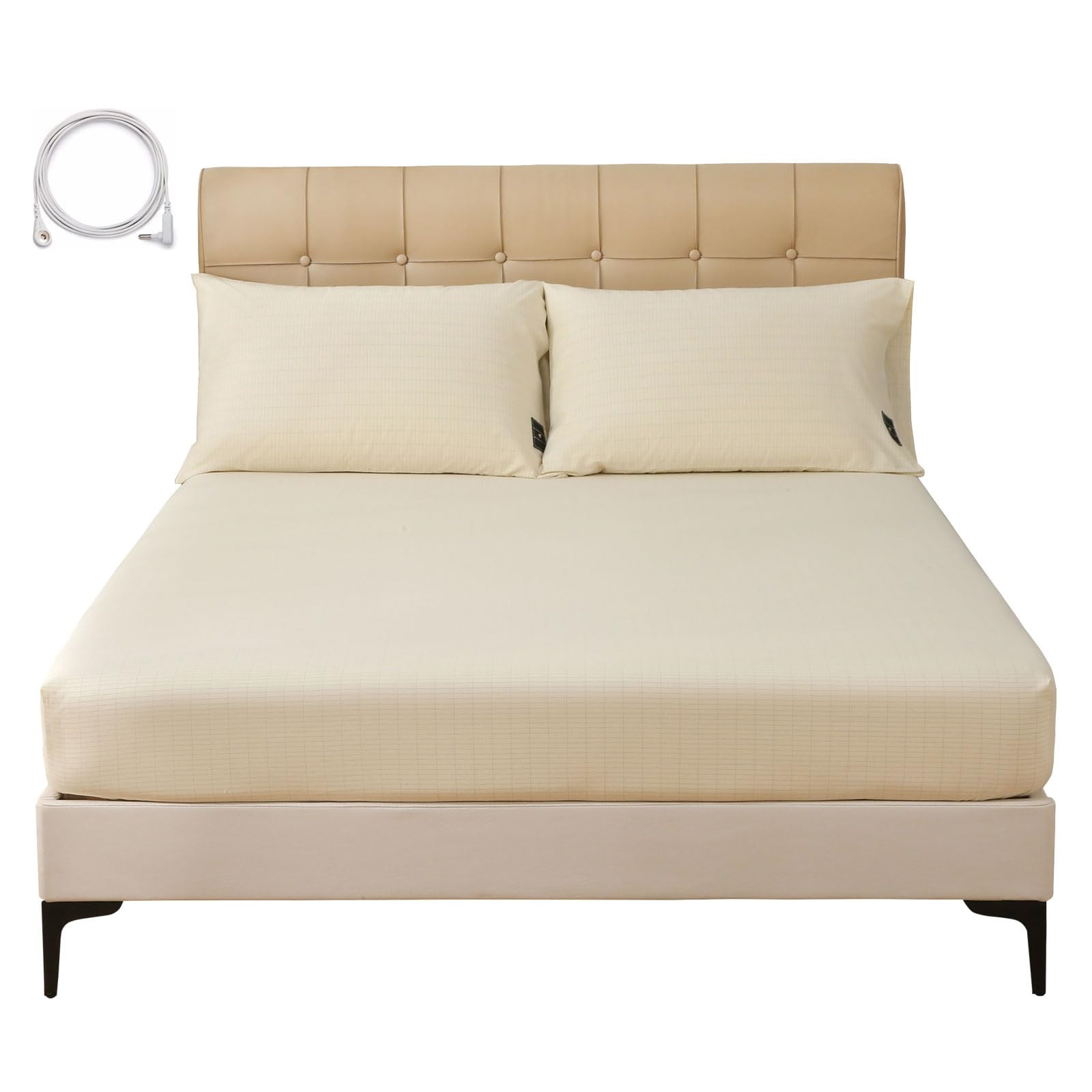 Grounding Sheets King, 90% Organic Cotton+10% Silver, Fitted Grounded Bed Sheet Deep Pocket for I... | Amazon (US)