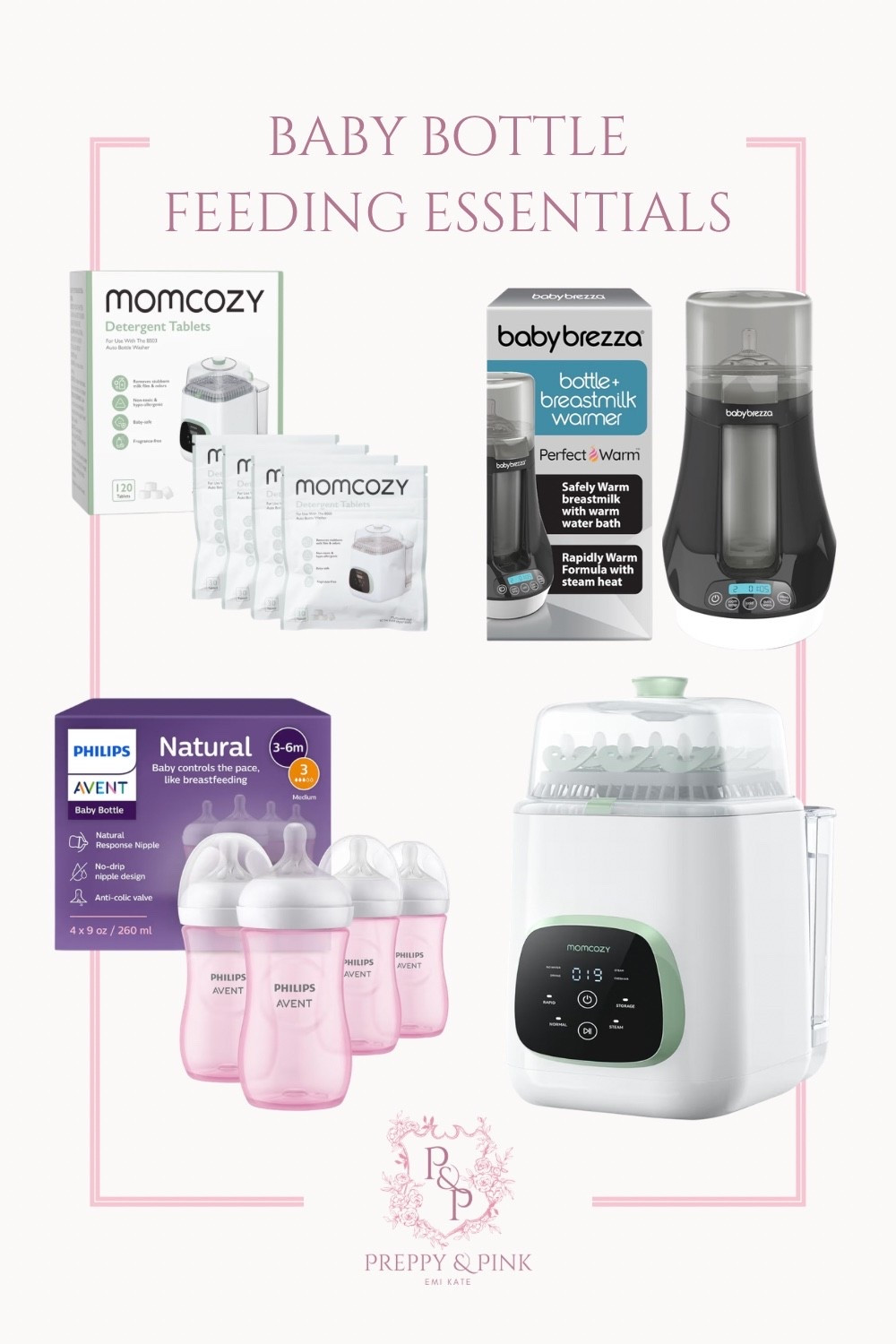 Whether you are feeding your baby with formula or are an exclusive pumper, these are the essentials any new mom needs to begin a feeding journey. I love the mom cozy bottle, washer for bottles and toys and the baby Brezza bottle warmer works for bagged breastmilk or bottles.

#LTKBaby #LTKBump #LTKmomlife