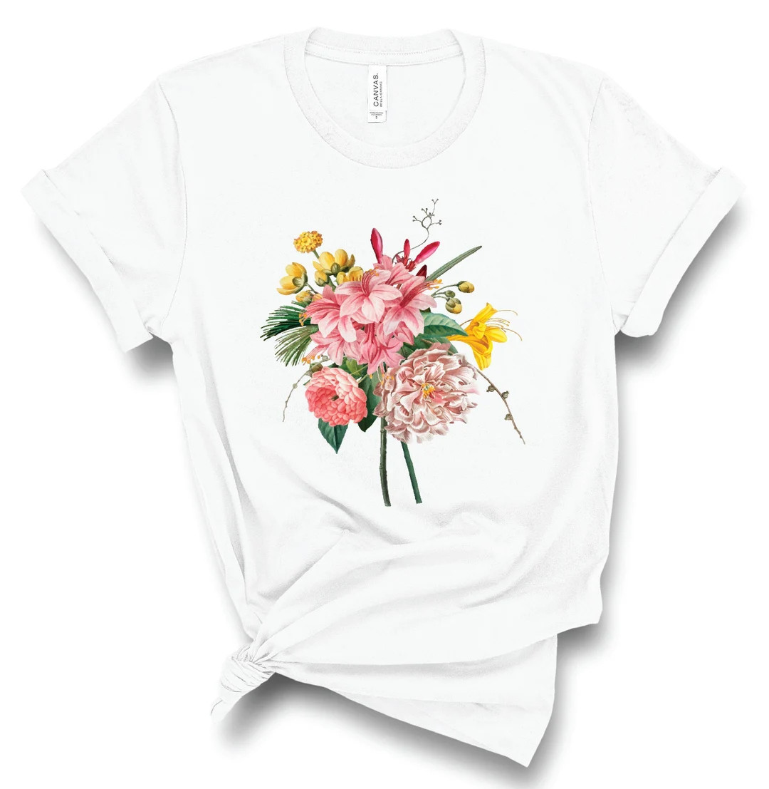 Botanical Shirt, Vintage T-Shirt, Vintage Botanical, Botanical Print, Flower T-Shirt, Wildflower,... | Etsy (US)