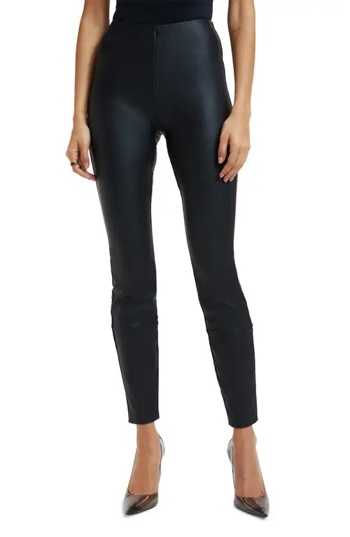 Good American Better Than Faux Leather Leggings in Black001 at Nordstrom | Nordstrom