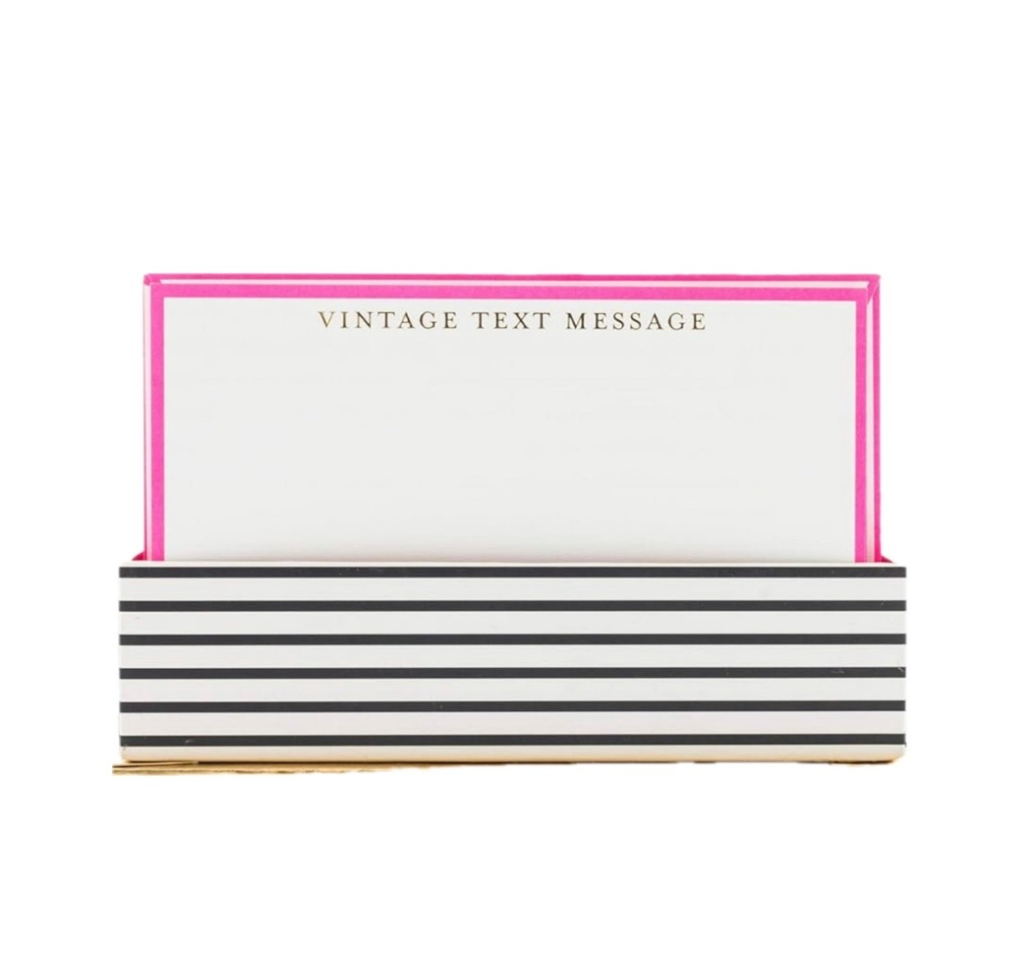 ‘Vintage Text Messages’ Notecards 🩷🖤
… love this, perfect for gifting!
