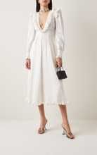 Silk Satin Ruffled Midi Dress | Moda Operandi (Global)